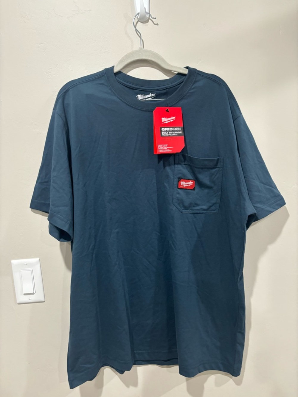 Classic Milwaukee Tools Pocket T‑Shirt in Deep Blue